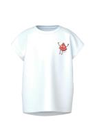 Nmfvarutti Capsl Loose Top Tops T-Kortærmet Skjorte White Name It