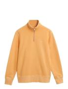 Sunfaded Half Zip Sweat Tops Sweatshirts & Hoodies Sweatshirts Orange ...
