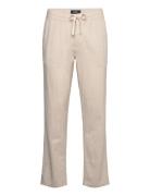 Barcelona Luca Pants Bottoms Trousers Linen Trousers Beige Clean Cut C...