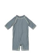 Swimjumpsuit Printed Badedragt Badetøj Blue Petit Piao