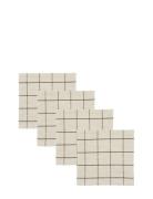 Servietter, Hdjoin, Sort;Råhvid Home Textiles Kitchen Textiles Napkins...