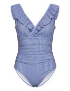 Agnescras Swimsuit Badedragt Badetøj Blue Cras