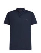 Pure Linen Reg Polo Tops Polos Short-sleeved Navy Tommy Hilfiger