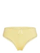 Braz Reg Broderie Anglais Lingerie Panties Brazilian Panties Yellow Li...