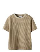 Nkmharis Ss Nreg Top Tops T-Kortærmet Skjorte Beige Name It