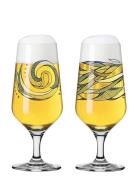 Brauchzeit Ölglas Pils 2-P Home Tableware Glass Beer Glass Multi/patte...