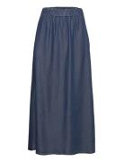 Onlpema Venedig Long Skirt Dnm Qyt Lang Nederdel Blue ONLY