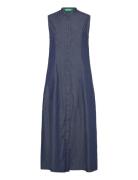 Dress Knælang Kjole Navy United Colors Of Benetton