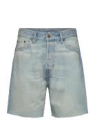 Space Relaxed Mid-Thigh Denim Shorts Bottoms Shorts Denim Blue Weekday