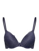 Marine Pp Push Lingerie Bras & Tops Push Up Bras Navy Hunkemöller