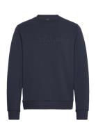 Hs Embossed Crew Tops Sweatshirts & Hoodies Sweatshirts Navy Hackett L...