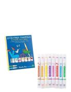 Felt Pens With Stamps 8 Pcs - Les Loufoques Toys Creativity Drawing & ...