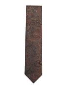 Paisley Pattern Tie 7 Cmpaisley Pattern Tie 7 Cm Slips Brown Lindbergh...