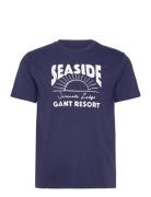 Graphic T-Shirt Tops T-Kortærmet Skjorte Blue GANT
