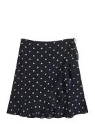 Dot Print Frill Skirt Skirts Knee-length & Midi Skirts Navy GANT