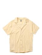 Naram Knitted Shirt Pyjamas Nattøj Yellow Bongusta