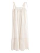 Dress Leah Knælang Kjole White Lindex