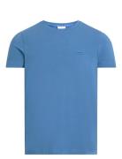 Stretch Slim Fit T-Shirt Tops T-Kortærmet Skjorte Blue Calvin Klein