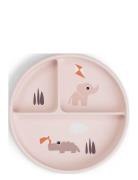 Stick&Stay Compartment Plate Playground Powder Home Meal Time Plates &...
