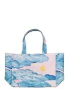 Moonshine Rose Big Canvas Totebag Bags Totes Blue Maanesten