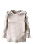 Nmnbani Ls Xsl Top Noos Tops T-shirts Long-sleeved T-Skjorte Beige Nam...