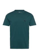Anf Mens Knits Tops T-Kortærmet Skjorte Blue Abercrombie & Fitch