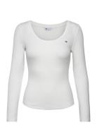 Tjw Reg Soft Rib Essential Ls Tops T-shirts & Tops Long-sleeved White ...