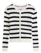 Co Cable Mid Gg C-Nk Ls Cardi Tops Knitwear Cardigans White Tommy Hilf...
