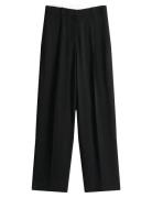 Vis Twill Rlxd Straight Pants Bottoms Trousers Straight Leg Black Tomm...