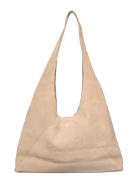 Suede Shoulder Bag Bags Small Shoulder Bags-crossbody Bags Beige Mango