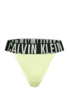 High Leg Thong G-streng Undertøj Yellow Calvin Klein