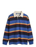 Multistriped Heavy Rugger Tops Polos Long-sleeved Navy GANT