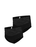 Mlalberta Lace Panties Hw 2-P Lingerie Panties High Waisted Panties Bl...