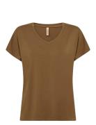 Sc-Marica Tops T-shirts & Tops Short-sleeved Khaki Green Soyaconcept