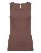 Sc-Ryan Tops T-shirts & Tops Sleeveless Brown Soyaconcept