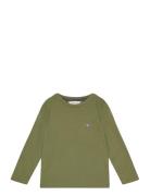 Shield Ls T-Shirt Tops T-shirts Long-sleeved T-Skjorte Khaki Green GAN...