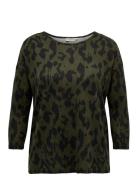 Caralba 3/4 Top Noos Tops T-shirts & Tops Long-sleeved Green ONLY Carm...