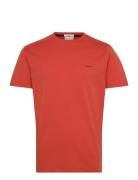 Contrast Logo Ss T-Shirt Tops T-Kortærmet Skjorte Orange GANT
