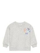 Bluey-Print Sweatshirt Tops Sweatshirts & Hoodies Sweatshirts Grey Man...