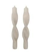 Twist Taper Candle Home Decoration Candles Pillar Candles Grey Broste ...