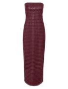 Beaded Maxi Tube Dress Maxikjole Festkjole Burgundy ROTATE Birger Chri...