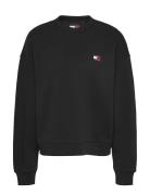 Tjw Bxy Badge Crew Tops Sweatshirts & Hoodies Sweatshirts Black Tommy ...