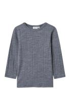 Nmmwang Wool Needle Ls Top Solid Noos Tops T-shirts Long-sleeved T-Skj...