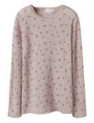 Nkfwang Wool Needle Ls Top Tops T-shirts Long-sleeved T-Skjorte Pink N...