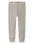 Nmnwax Wool Rib Legging Noos Bottoms Leggings Grey Name It