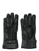 Slhpoul Leather Gloves Accessories Gloves Finger Gloves Black Selected
