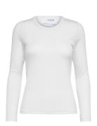 Slfdianna Ls O-Neck Top Noos Tops T-shirts & Tops Long-sleeved White S...