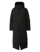 Slfjanina Long Puffer Coat Foret Jakke Black Selected