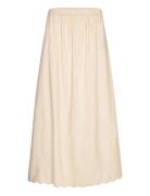 Slfmelli Hw Ankle Skirt B Skirts Maxi Skirts Cream Selected
