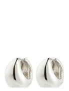Free Hoops Silver-Plated Accessories Jewellery Earrings Hoops Silver P...